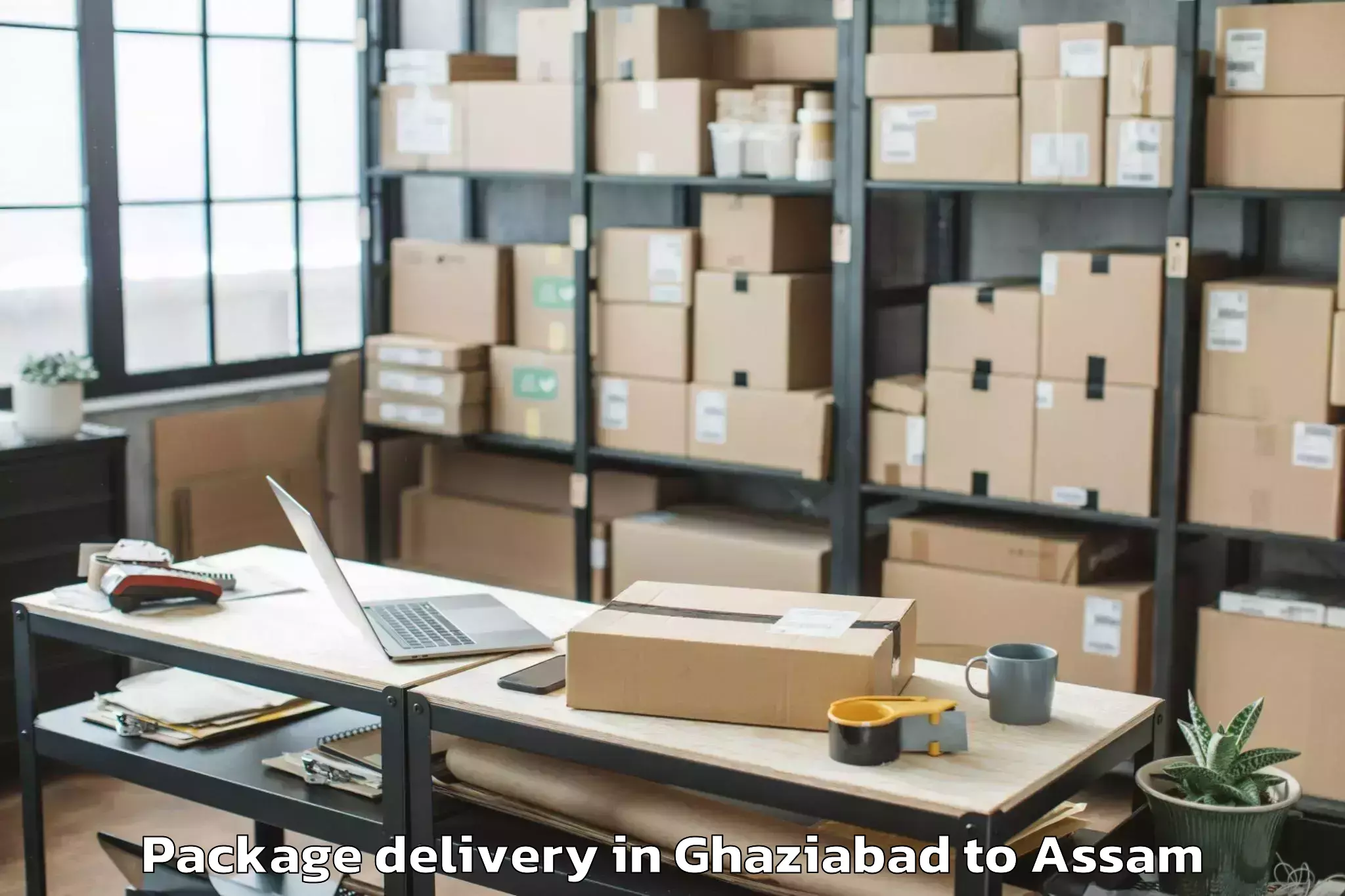 Book Ghaziabad to Pachim Nalbari Package Delivery